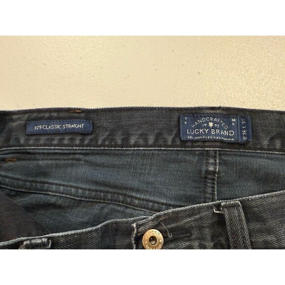 Lucky Brand 329 Jeans Mens 36x30 Light Black Classic Straight Fit Denim Mid Rise - Picture 3 of 7